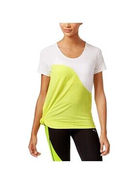 Puma Womens Evo Side Tie Colorblock T-Shirt Size S
